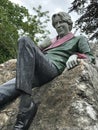 Oscar Wilde Memorial Sculpture Statue in Dublin, Ireland Royalty Free Stock Photo