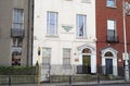 Georgian building with headquarters of Sinn Fein party. Royalty Free Stock Photo