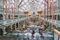 Christmas decorations inside Stephen Green Shopping Center