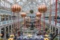 Christmas decorations inside Stephen Green Shopping Center Royalty Free Stock Photo