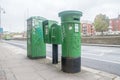 Green mailbox in Dublin Royalty Free Stock Photo