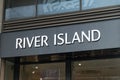 Logo of River Island. River Island is a London-headquartered high street fashion brand Royalty Free Stock Photo