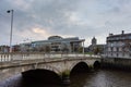 O Donovan Rossa Bridge over Liffey river, Dublin, Ireland Royalty Free Stock Photo