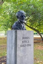 The bronze bust of James Joyce, Dublin, Ireland Royalty Free Stock Photo