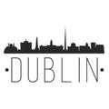 Dublin Ireland Skyline Silhouette Skyline Stamp Vector City Design Landmark. Famous Monuments. Royalty Free Stock Photo