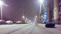 Dublin, Ireland - Snowing in the evening