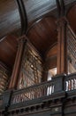 Dublin, Ireland: Trinity College, detail of the Long Room in the Old Library Royalty Free Stock Photo