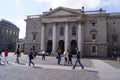 Dublin, Ireland: Trinity College, the facade of the Examinations Hall Royalty Free Stock Photo