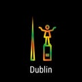 Dublin, Ireland Vector Line Icon