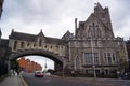 Dublin, Ireland: Christ Church Cathedral and the covered foot bridge Royalty Free Stock Photo