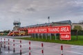 Fire station with airport fire service training area at Dublin International Airport DUB, EIDW Royalty Free Stock Photo