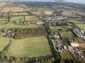 Dublin North aerial view between irish coast and Dublin Airport.