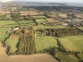 Dublin North aerial view between irish coast and Dublin Airport.