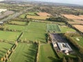 Dublin North aerial view between irish coast and Dublin Airport.