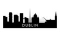 Dublin skyline silhouette. Royalty Free Stock Photo