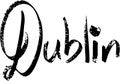 Dublin text sign illustration