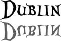 Dublin text sign illustration