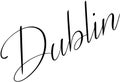 Dublin text sign illustration