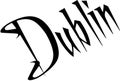 Dublin text sign illustration