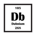 Dubnium chemical element icon Royalty Free Stock Photo