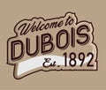 Dubois on a brown background