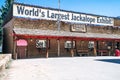Exterior of the Country Store Travel Stop gas station, with the famous Worlds Largest Jackalope