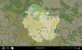 Dubrouna District highlighted, Belarus. Topographic Humanitarian Royalty Free Stock Photo