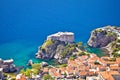 Dubrovnik ancient Lovrijenac fortress aerial view