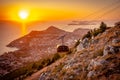 Dubrovnik Cable Car at sunset