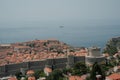 Dubrovnik Castle and Old Town from Hilltop View Royalty Free Stock Photo