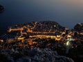 Night view,  Dubrovnik , Croatia Royalty Free Stock Photo