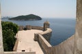 Dubrovnik city wall and Lokrum Island Royalty Free Stock Photo