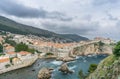 Dubrovnik City Walls from Fort Lovrijenac Royalty Free Stock Photo