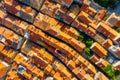 Dubrovnik, Croatia. Aerial view on old town. Vacation and adventure. Top view from drone at old castle and houses. Royalty Free Stock Photo