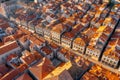 Dubrovnik, Croatia. Aerial view on old town. Vacation and adventure. Top view from drone at old castle and houses. Royalty Free Stock Photo