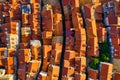 Dubrovnik  Croatia. Aerial view on old town. Vacation and adventure. Top view from drone at old castle and houses. Royalty Free Stock Photo