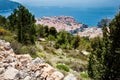Dubrovnik city from the top of Mount Srd walking trail Royalty Free Stock Photo