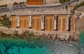 Roof restoration on the Lazareti building in the old town of Dubrovnik Royalty Free Stock Photo