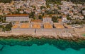 Roof restoration on the Lazareti building in the old town of Dubrovnik Royalty Free Stock Photo