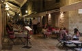 Terrace Night Tourists Dubrovnik Royalty Free Stock Photo