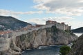 dubrovnik Croatia ariatic old fort cliff unesco Royalty Free Stock Photo