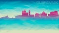 Dubrovnik Croatia City Skyline Vector Silhouette. Broken Glass Abstract Geometric Dynamic Textured. Banner Background. Colorful Sh