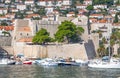 Dubrovnik, Croatia. Picturesque view on the old town and port medieval Ragusa and Dalmatian Coast of Adriatic Sea. Royalty Free Stock Photo