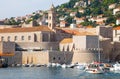 Dubrovnik, Croatia. Picturesque view on the old town and port medieval Ragusa and Dalmatian Coast of Adriatic Sea. Royalty Free Stock Photo