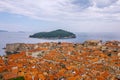 Dubrovnik, Croatia. Houses sea view, Croatia. Ancient town panorama Royalty Free Stock Photo