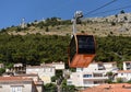 Dubrovnik, Croatia - July 3, 2021: The Dubrovnik Cable Car, Croatia