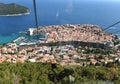 Dubrovnik, Croatia - July 3, 2021: The Dubrovnik Cable Car, Croatia