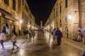 DUBROVNIK, CROATIA - MAY 31, 2019: Evening view of Stradun street in the old town of Dubrovnik, Croat Royalty Free Stock Photo