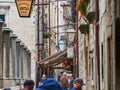 Dubrovnik, CROATIA - MAY 3, 2019: Famous european travel destination in Croatia, Dubrovnik old town fortress.