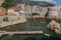 DUBROVNIK, CROATIA - MAY 31, 2019: Kayaking in the West harbor of Dubrovnik, Croat